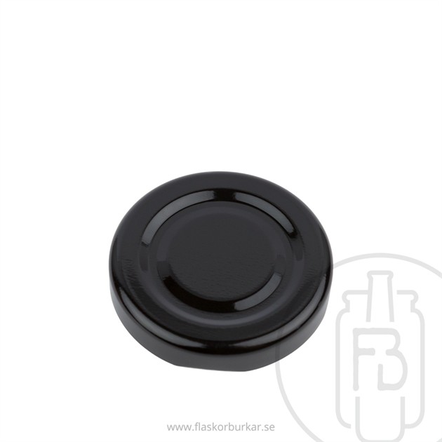 Twist off lid, 48mm, Black